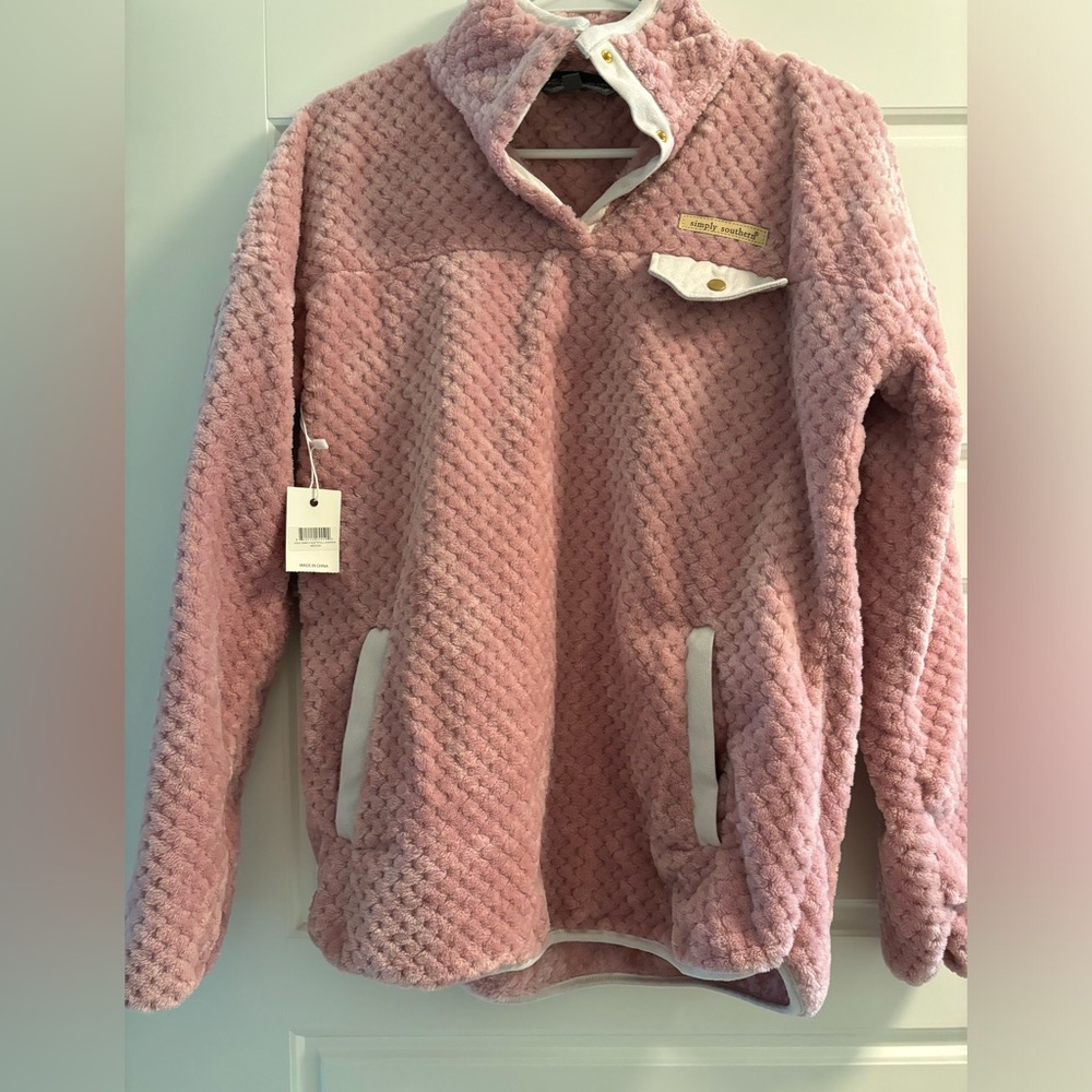 Pink simply southern pullover